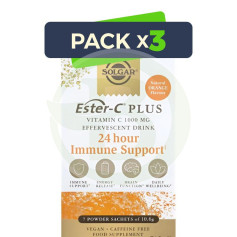 Pack 3x Ester-C Plus 1000Mg 7 Sobres Solgar