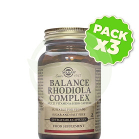 Pack 3x Balance Rhodiola Complex 60 Capsulas Solgar