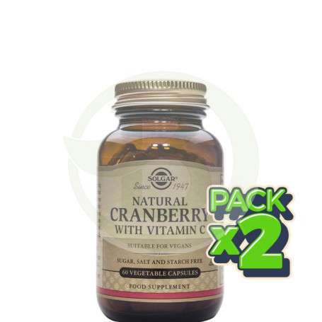 Pack 2x Arándano Rojo 60 Cápsulas Solgar