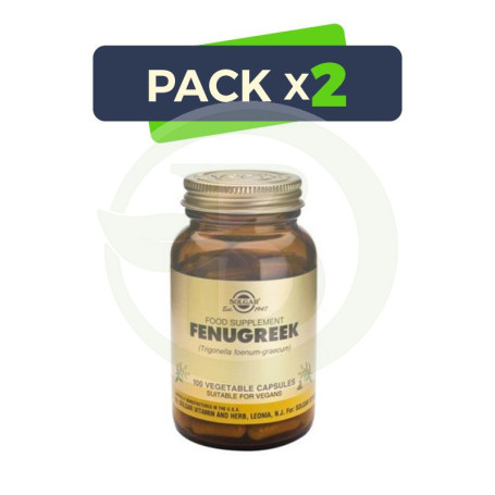 Pack 2x Fenogreco 100 Cápsulas Solgar