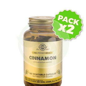 Pack 2x Canela China 100 Cápsulas Solgar