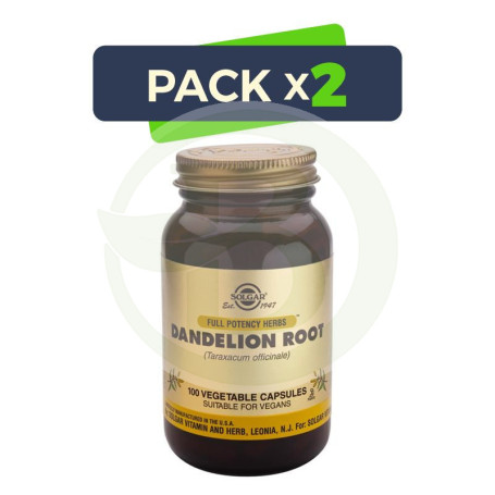 Pack 2x Diente de León 100 Cápsulas Solgar
