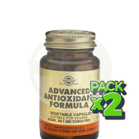 Pack 2x Fórmula Antioxidante Avanzada 120 Cápsulas Solgar