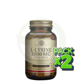 Pack 2x L-Lisina 1.000Mg. 50 Cápsulas Solgar