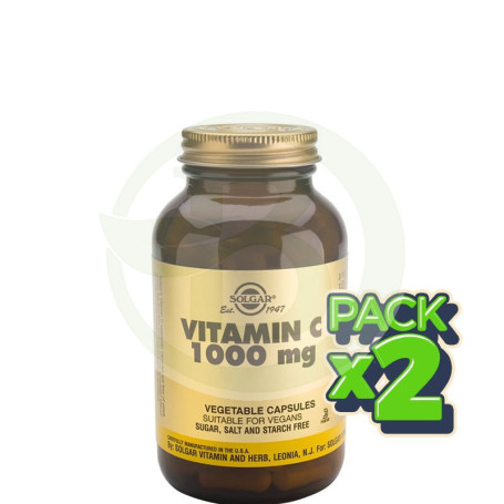 Pack 2x Vitamina C 1.000Mg. 250 Cápsulas Solgar