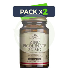 Pack 2x Zinc Picolinato 100 Cápsulas Solgar