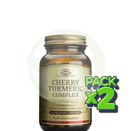 Pack 2x Cereza y Cúrcuma 60 Cápsulas Solgar