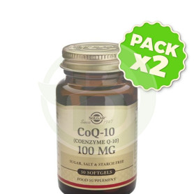 Pack 2x Coenzima Q10 100Mg. 30 Cápsulas Solgar