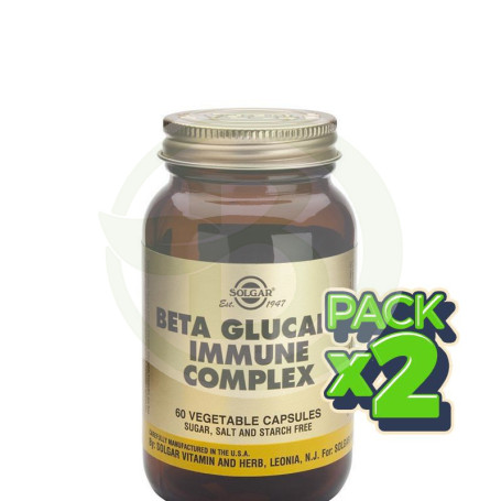 Pack 2x Beta Glucanos Complex 60 Cápsulas Solgar