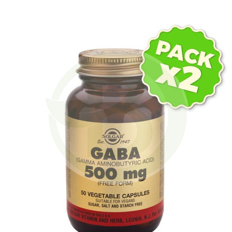 Pack 2x GABA 50 Cápsulas Solgar