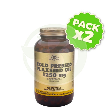 Pack 2x Aceite de Linaza 100 Cápsulas Solgar