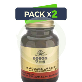 Pack 2x Boro 100 Cápsulas Vegetales Solgar