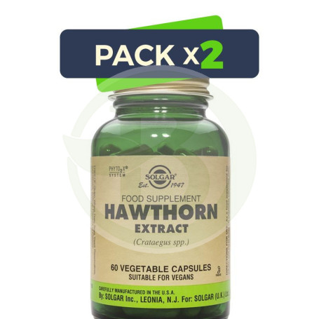 Pack 2x Espino Albar 60 Cápsulas Solgar