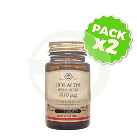 Pack 2x Ácido Fólico 100 Cápsulas Solgar