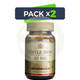 Pack 2x Hierro Gentle 180 Cápsulas Solgar