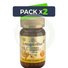 Pack 2x Kangavites Vitamina C 90 Cápsulas Solgar