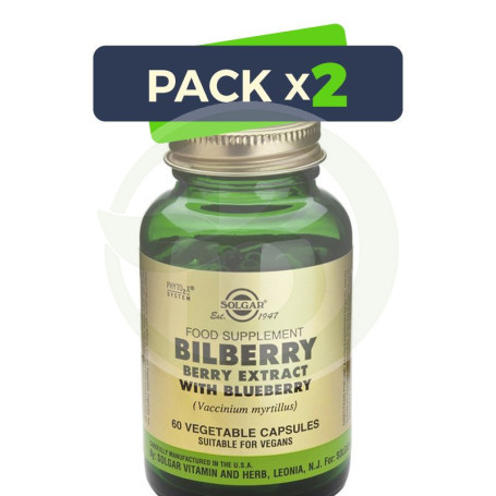 Pack 2x Mirtilo 60 Cápsulas Solgar