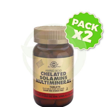 Pack 2x Multimineral Solamins 180 Cápsulas Solgar