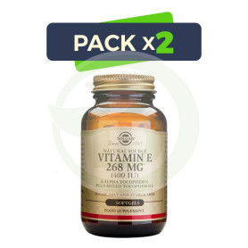 Pack 2x Vitamina E 400UI (268Mg.) 250 Cápsulas Solgar