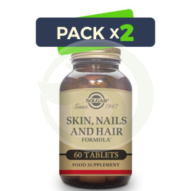 Pack 2x Fórmula Pelo, Piel y Uñas 60 Comprimidos Solgar