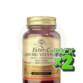 Pack 2x Ester-C Plus 1000Mg 60 Comprimidos Solgar