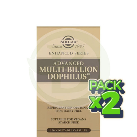Pack 2x Advanced Multi-Billion Dophilus 120 Cápsulas Solgar