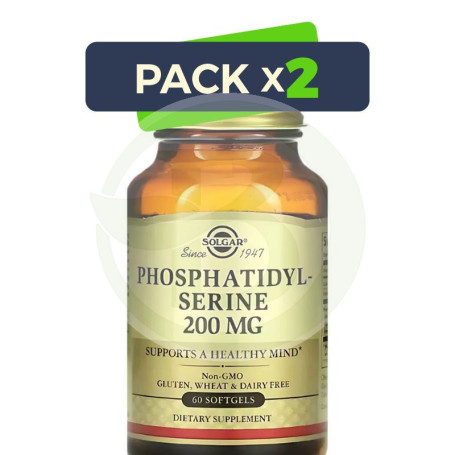Pack 2x Fosfatidilserina 200Mg 60 Cápsulas Solgar