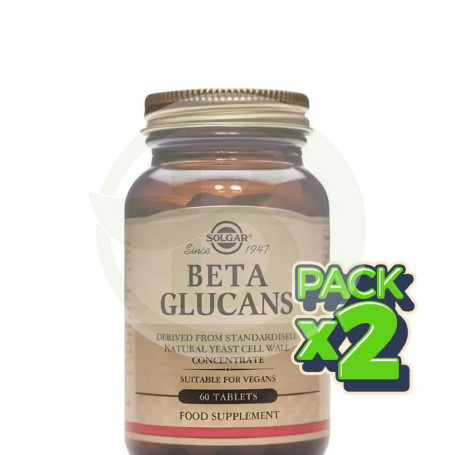 Pack 2x Beta Glucanos 60 Comprimidos Solgar