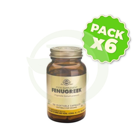 Pack 6x Fenogreco 100 Cápsulas Solgar