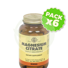Pack 6x Citrato de Magnesio 60 Cápsulas Solgar