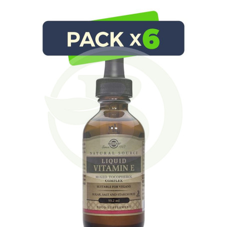 Pack 6x Vitamina E 59,2Ml. Solgar