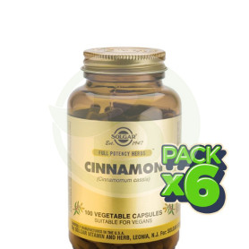 Pack 6x Canela China 100 Cápsulas Solgar