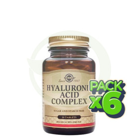 Pack 6x Ácido Hialurónico 120Mg. 30 Tabletas Solgar