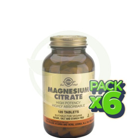 Pack 6x Citrato de Magnesio 120 Cápsulas Solgar