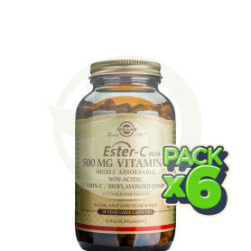 Pack 6x Ester-C Plus 500Mg. 50 Cápsulas Solgar