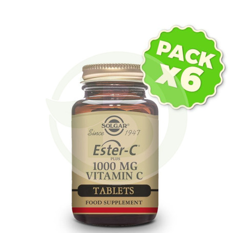Pack 6x Ester-C Plus 1.000Mg. 90 Cápsulas Solgar