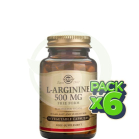 Pack 6x L-Arginina 500Mg. 50 Cápsulas Solgar