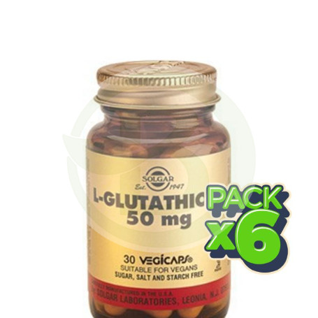Pack 6x L-Glutation 30 Cápsulas Solgar