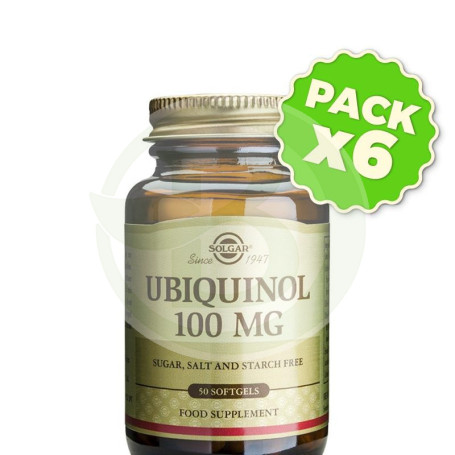 Pack 6x Ubiquinol 50 Cápsulas Solgar