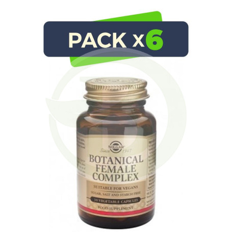 Pack 6x Botanical Female Complex 30 Cápsulas Solgar