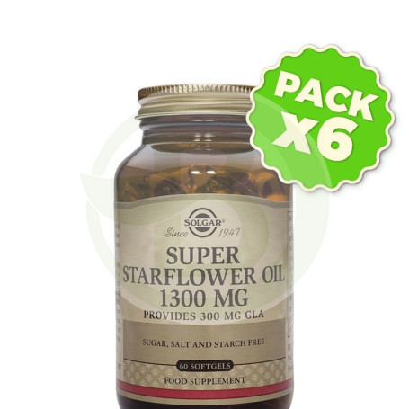 Pack 6x Aceite de Borraja 60 Cápsulas Solgar