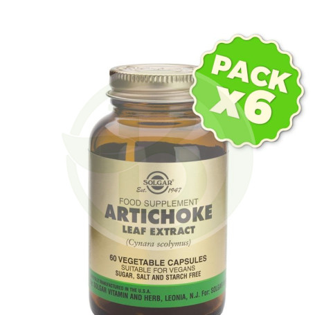 Pack 6x Alcachofa 60 Cápsulas Solgar