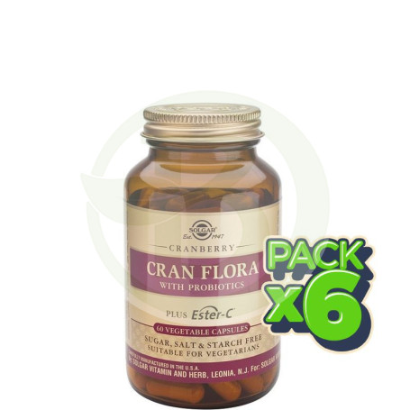 Pack 6x Cran Flora 60 Cápsulas Solgar