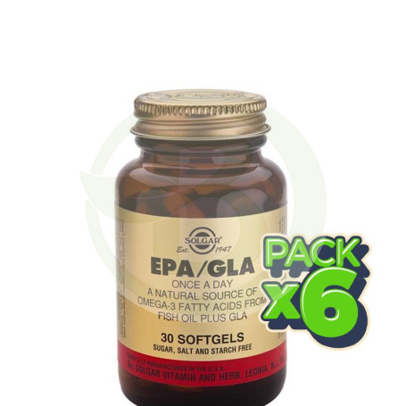 Pack 6x EPA/GLA Una la Día 30 Cápsulas Solgar