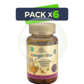 Pack 6x Kangavites Frutas del Bosque 60 Cápsulas Solgar