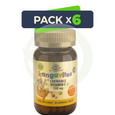 Pack 6x Kangavites Vitamina C 90 Cápsulas Solgar