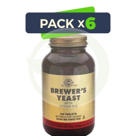 Pack 6x Levadura de Cerveza 250 Cápsulas Solgar
