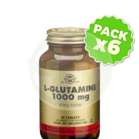 Pack 6x L-Glutamina 1.000Mg. 60 Cápsulas Solgar