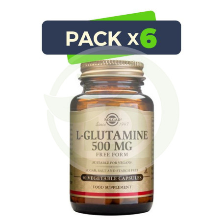 Pack 6x L-Glutamina 250 Cápsulas Solgar