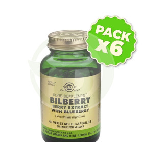 Pack 6x Mirtilo 60 Cápsulas Solgar